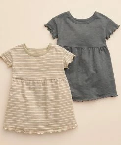 Baby & Toddler Girl Little Co. By Lauren Conrad 2-Pack Organic Essential Dress Rust Peach