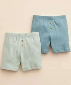 Baby & Toddler Little Co. By Lauren Conrad 2-Pack Essential Shorts Rust Stripe Charcoal -Little Co. by Lauren Conrad Shop unnamed file 1048