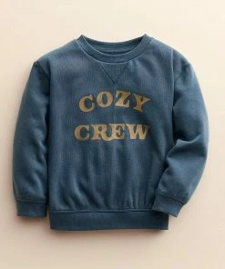 Kids 4-8 Little Co. By Lauren Conrad Pullover Sweatshirt Dark Olive Happy Place