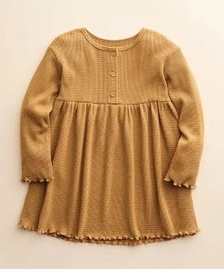 Baby & Toddler Girl Little Co. By Lauren Conrad Long-Sleeve Henley Dress Charcoal -Little Co. by Lauren Conrad Shop unnamed file 161