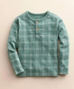 Kids 4-8 Little Co. By Lauren Conrad Long-Sleeve Henley Tee Olive Tree Print