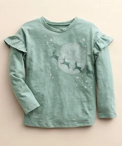 Baby & Toddler Little Co. By Lauren Conrad Organic Long-Sleeve Ruffle Tee Brown Dove -Little Co. by Lauren Conrad Shop unnamed file 247