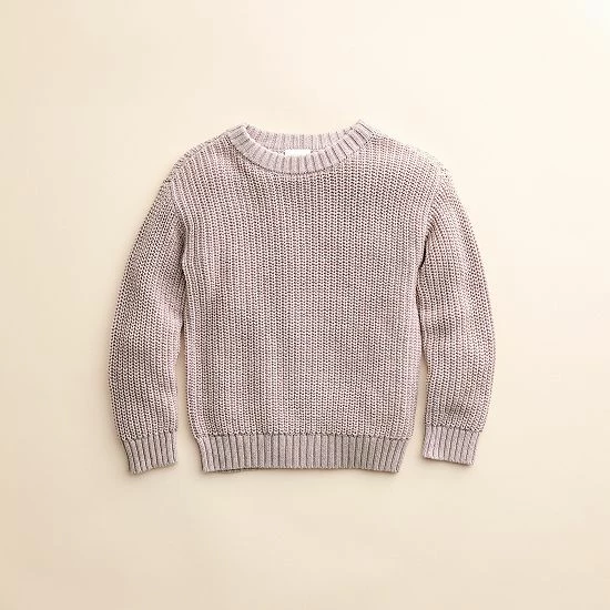 Kids 4-8 Little Co. By Lauren Conrad Organic Chunky Knit Sweater Icy Mauve