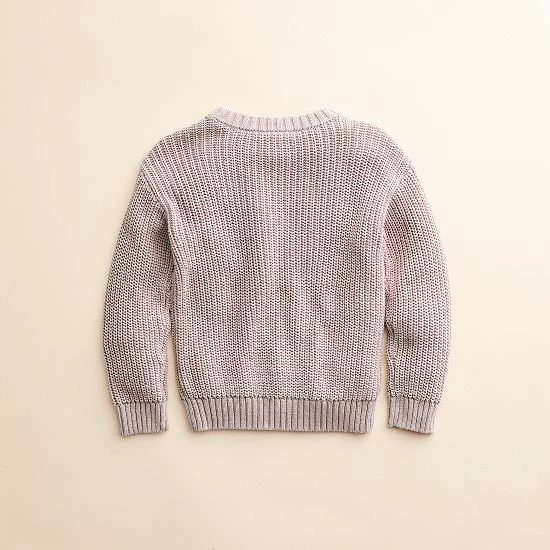 Kids 4-8 Little Co. By Lauren Conrad Organic Chunky Knit Sweater Icy Mauve - Image 2