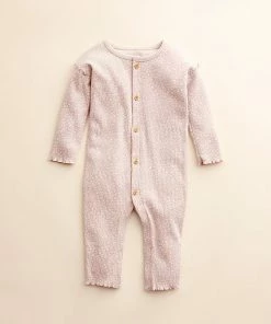 Baby Girl Little Co. By Lauren Conrad Ruffled Romper Icy Mauve Flowers