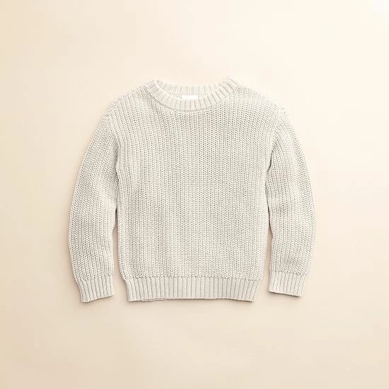 Kids 4-8 Little Co. By Lauren Conrad Organic Chunky Knit Sweater Icy Mauve - Image 7
