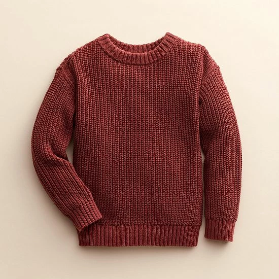 Kids 4-8 Little Co. By Lauren Conrad Organic Chunky Knit Sweater Icy Mauve - Image 8