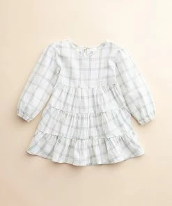 Baby & Toddler Girl Little Co. By Lauren Conrad Peasant Dress Caramel Buffalo Plaid