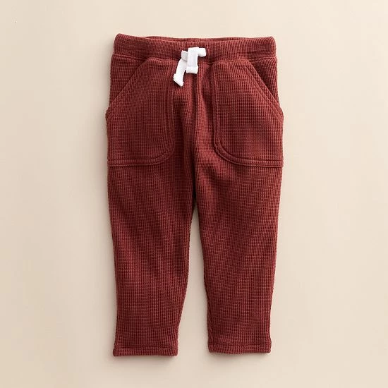 Baby & Toddler Little Co. By Lauren Conrad Waffle Pants Maroon - Image 4