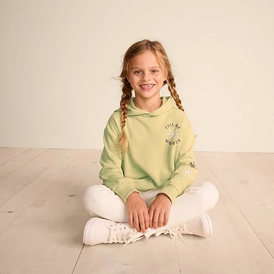 Kids 4-8 Little Co. By Lauren Conrad Hoodie Avocado Green Wonder - Image 2