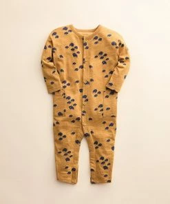 Baby Little Co. By Lauren Conrad Organic Pocket Romper Caramel Buffalo Print