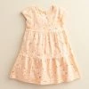 Baby & Toddler Girl Little Co. By Lauren Conrad Organic Short-Sleeve Tiered Dress Peach Flowers