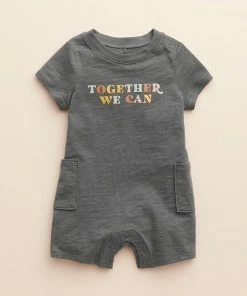 Baby Little Co. By Lauren Conrad Side-Pocket Romper Colored Stripe