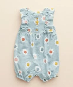 Baby Girl Little Co. By Lauren Conrad Organic Ruffled Romper Yellow Big Flower -Little Co. by Lauren Conrad Shop unnamed file 665