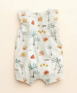 Baby Girl Little Co. By Lauren Conrad Organic Ruffled Romper Yellow Big Flower -Little Co. by Lauren Conrad Shop unnamed file 666
