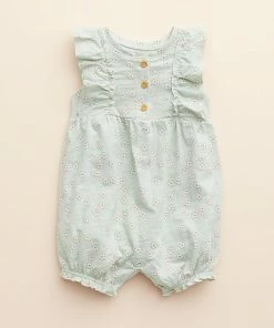 Baby Girl Little Co. By Lauren Conrad Organic Ruffled Romper Yellow Big Flower -Little Co. by Lauren Conrad Shop unnamed file 667