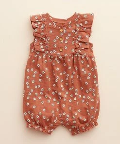 Baby Girl Little Co. By Lauren Conrad Organic Ruffled Romper Yellow Big Flower -Little Co. by Lauren Conrad Shop unnamed file 668