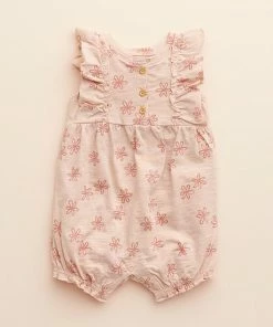 Baby Girl Little Co. By Lauren Conrad Organic Ruffled Romper Yellow Big Flower -Little Co. by Lauren Conrad Shop unnamed file 669
