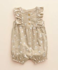 Baby Girl Little Co. By Lauren Conrad Organic Ruffled Romper Yellow Big Flower -Little Co. by Lauren Conrad Shop unnamed file 672