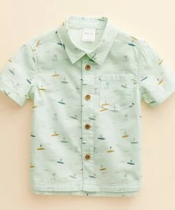 Baby & Toddler Little Co. By Lauren Conrad Button-Front Shirt Brown Flower