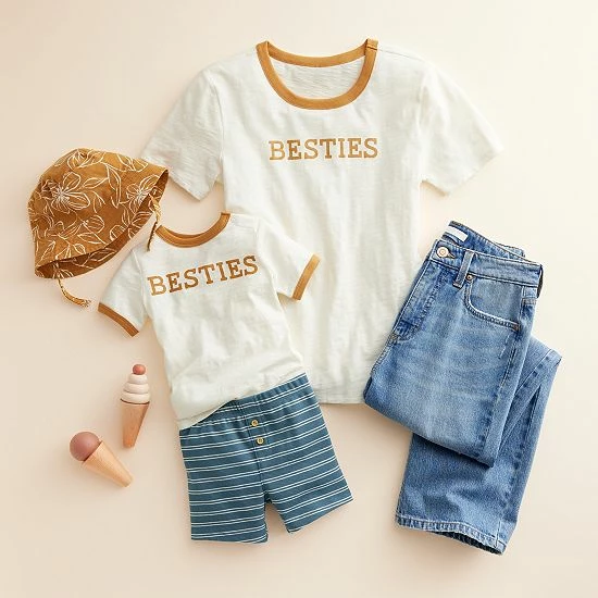 Baby & Toddler Little Co. By Lauren Conrad Organic Ringer Tee Yellow Daisy Icon - Image 3