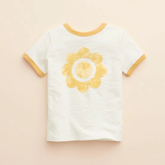 Baby & Toddler Little Co. By Lauren Conrad Organic Ringer Tee Yellow Daisy Icon - Image 10