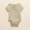 Baby Little Co. By Lauren Conrad Organic Short-Sleeve Henley Bodysuit Light Blue Stripe