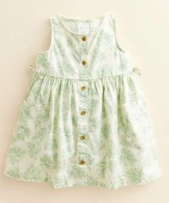 Baby & Toddler Girl Little Co. By Lauren Conrad Button-Down Dress Green Leaves