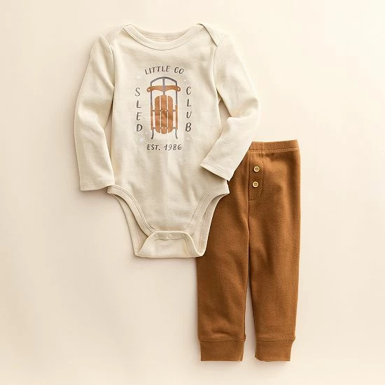 Baby Little Co. By Lauren Conrad Organic Bodysuit & Pants Set Sugar Plum